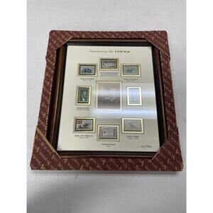 Vintage Stamp Collection COMMEMORATING THE CIVIL WAR 165 Out Of 9900 Framed